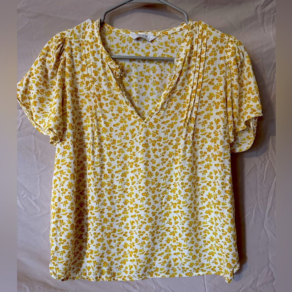 Yellow floral shirt